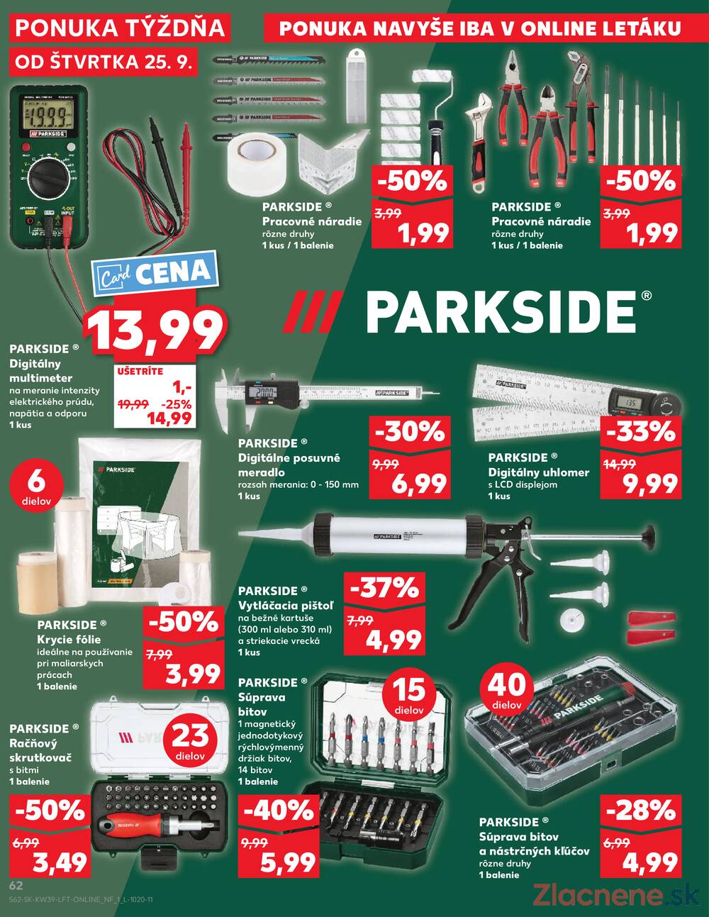 Leták Kaufland - Kaufland 25.9. - 1.10. - Kaufland Michalovce (Humenská cesta) - strana 62