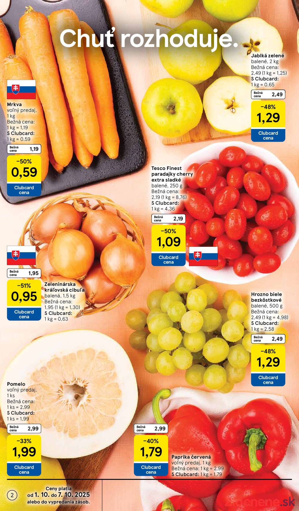 Leták Tesco - Tesco supermarkety od 1.10. do 7.10.2025 - strana 2 Leták Tesco - Tesco supermarkety od 1.10. do 7.10.2025 - strana 2