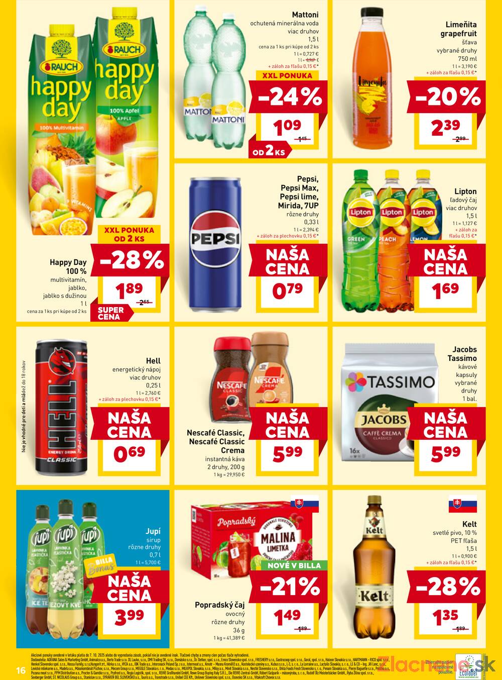 Leták Billa - Billa od 1.10. do 7.10.2025 - strana 16