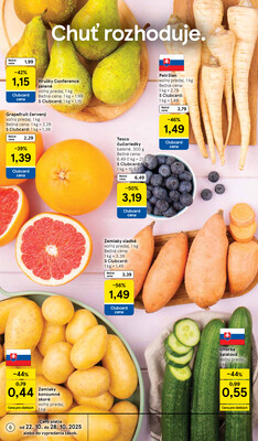 Tesco supermarkety od 22.10. do 28.10.2025