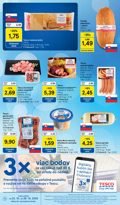 Tesco supermarkety od 22.10. do 28.10.2025