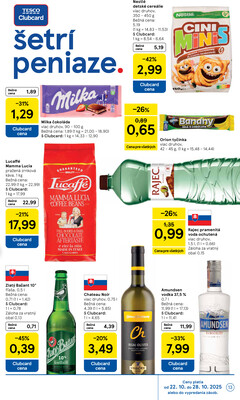 Tesco malé hypermarkety od 22.10. do 28.10.2025