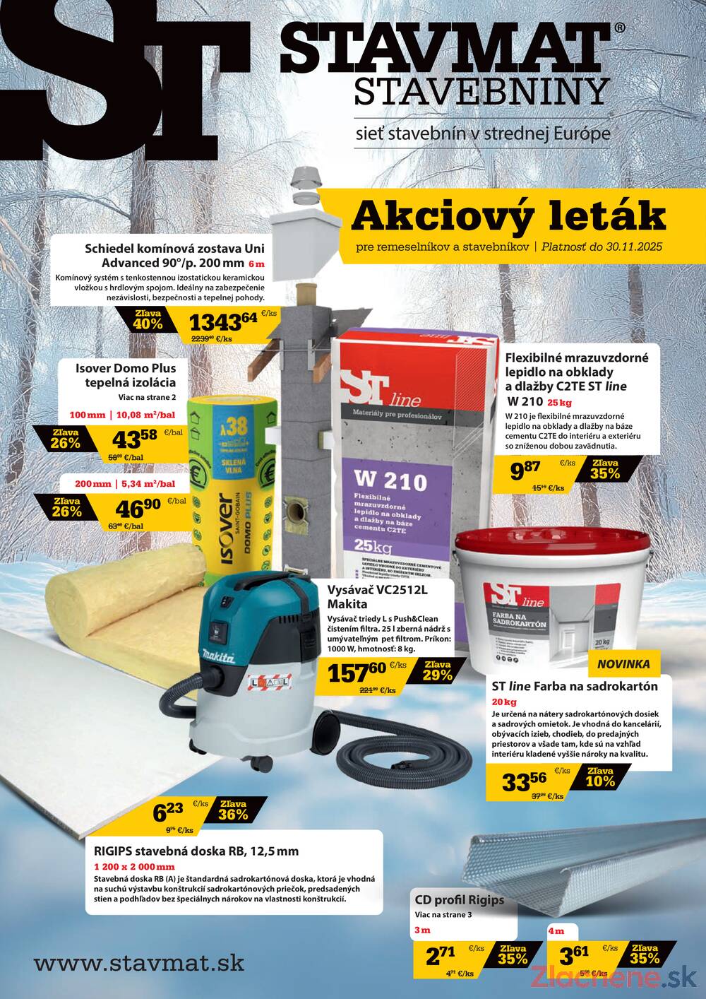 Leták STAVMAT
		  platný do 30.11.2025 - strana 1