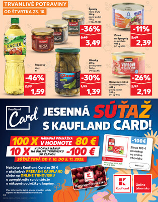 Kaufland 23.10. - 29.10. - Kaufland Poprad - Jiřího Wolkera