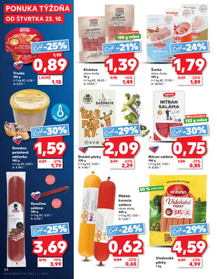 Kaufland 23.10. - 29.10. - Kaufland (Kasárenská, Šamorín)