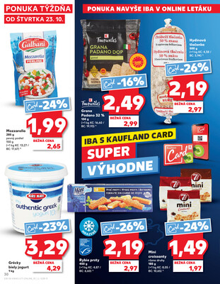 Kaufland 23.10. - 29.10. - Kaufland (Kasárenská, Šamorín)