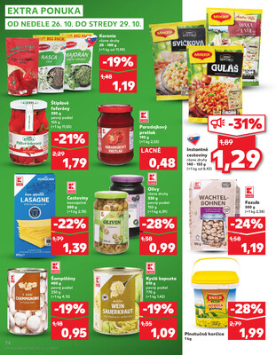 Kaufland 23.10. - 29.10. - Kaufland (Kasárenská, Šamorín)