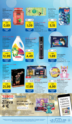 Tesco supermarkety od 29.10. do 4.11.2025