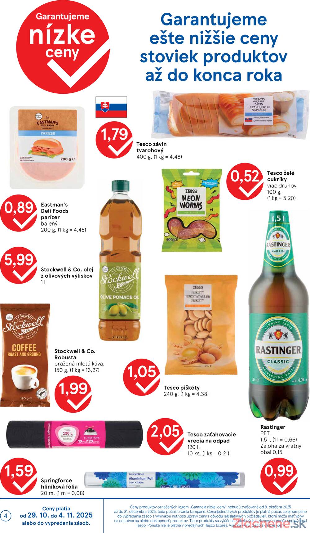Leták Tesco - Tesco malé hypermarkety od 29.10. do 4.11.2025 - strana 4 Leták Tesco - Tesco malé hypermarkety od 29.10. do 4.11.2025 - strana 4