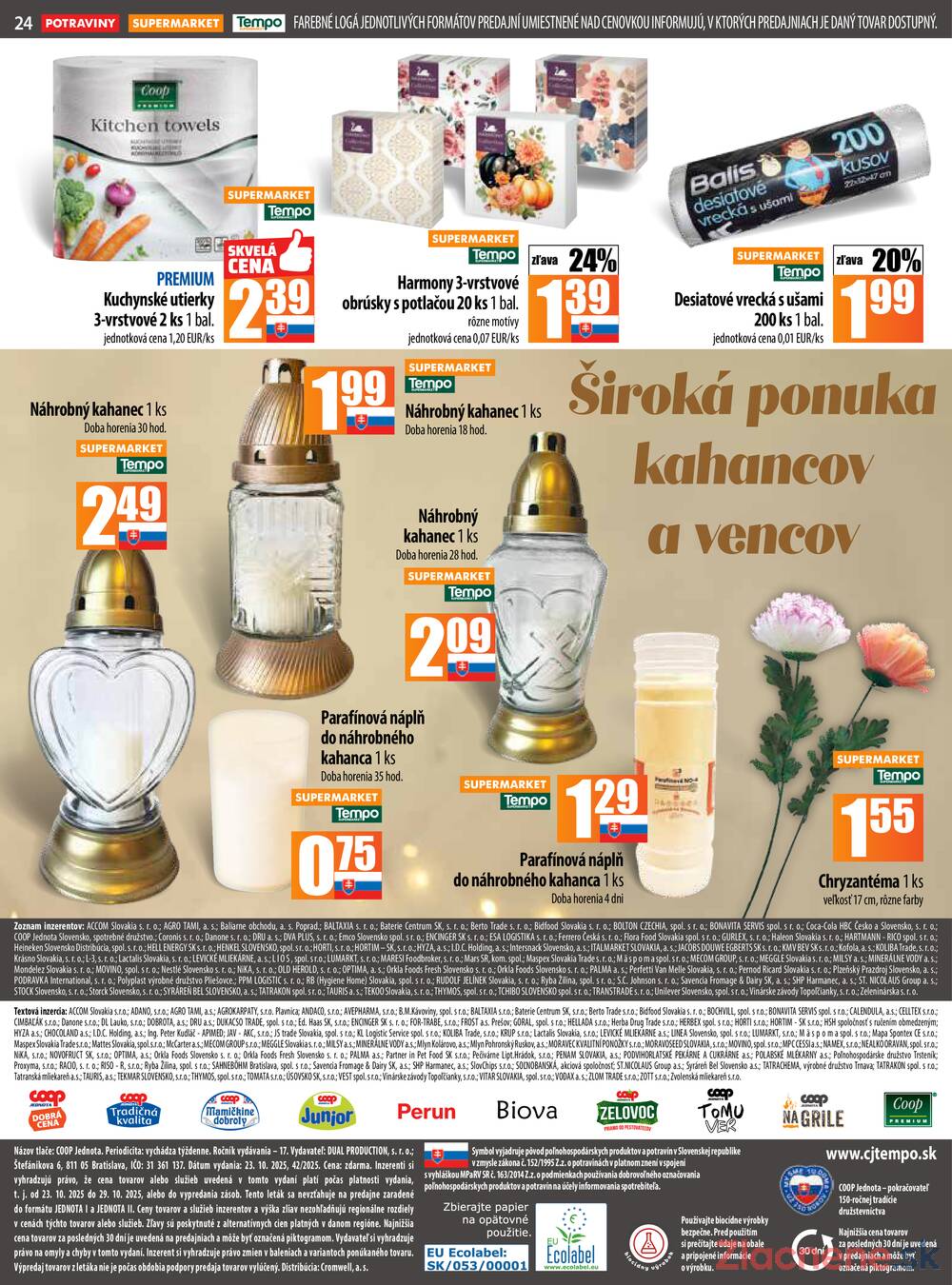 Leták COOP Jednota Slovensko
		  platný do 29.10.2025 - strana 24