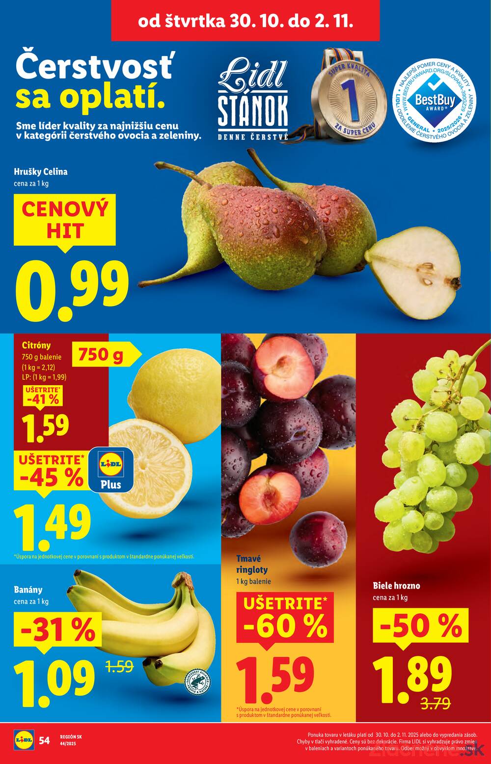 Leták Lidl
		  platný do 2.11.2025 - strana 62