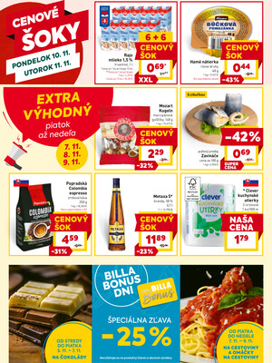 Billa od 5.11. do 11.11.2025