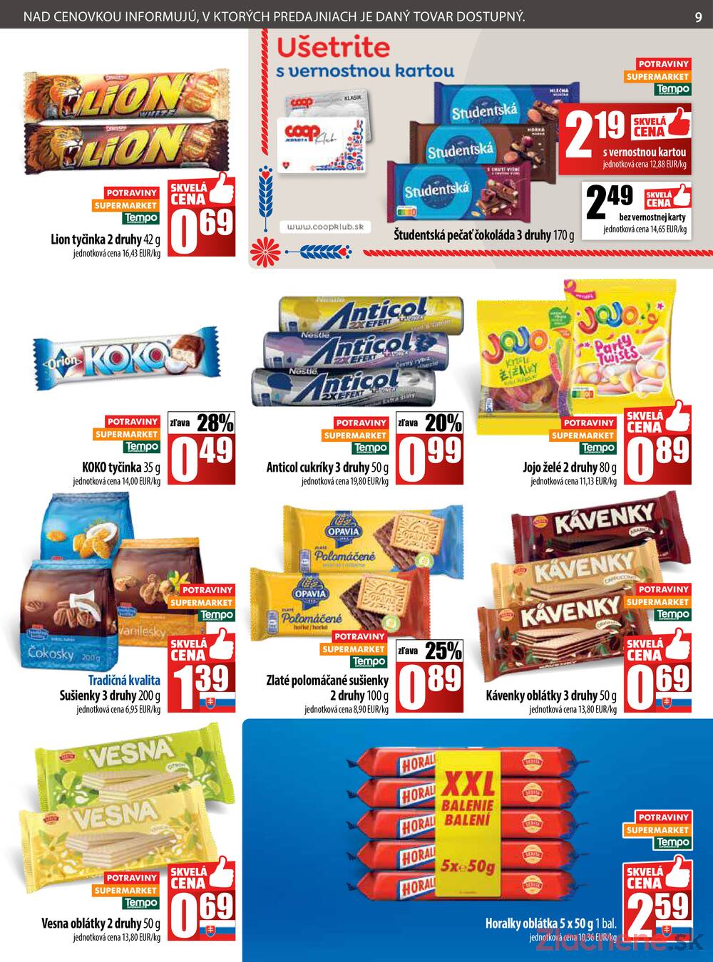 Leták COOP Jednota Slovensko
platný do 12.11.2025 - strana 9