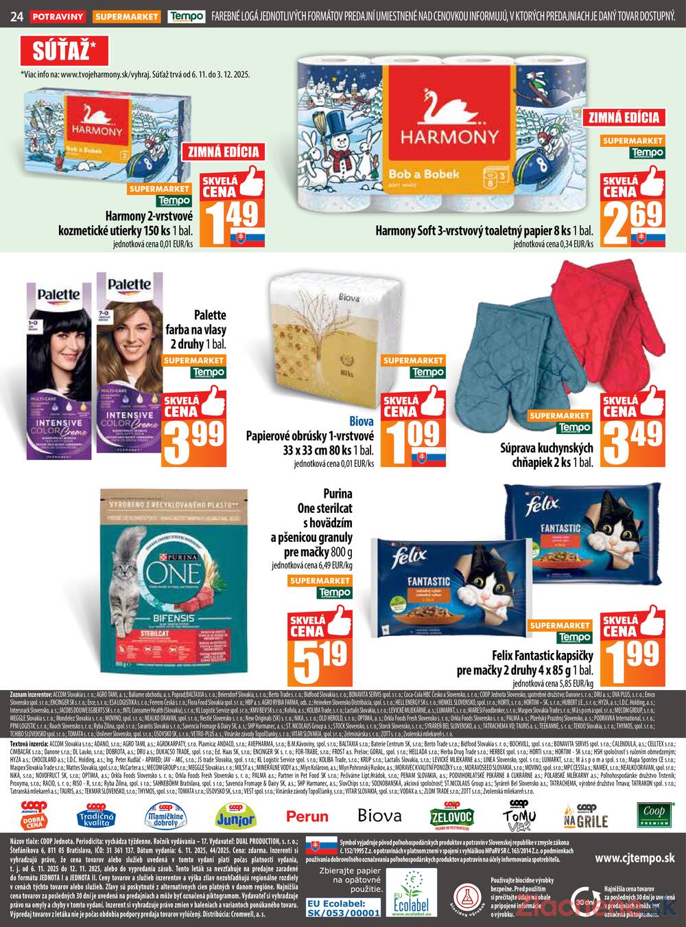 Leták COOP Jednota Slovensko
platný do 12.11.2025 - strana 24