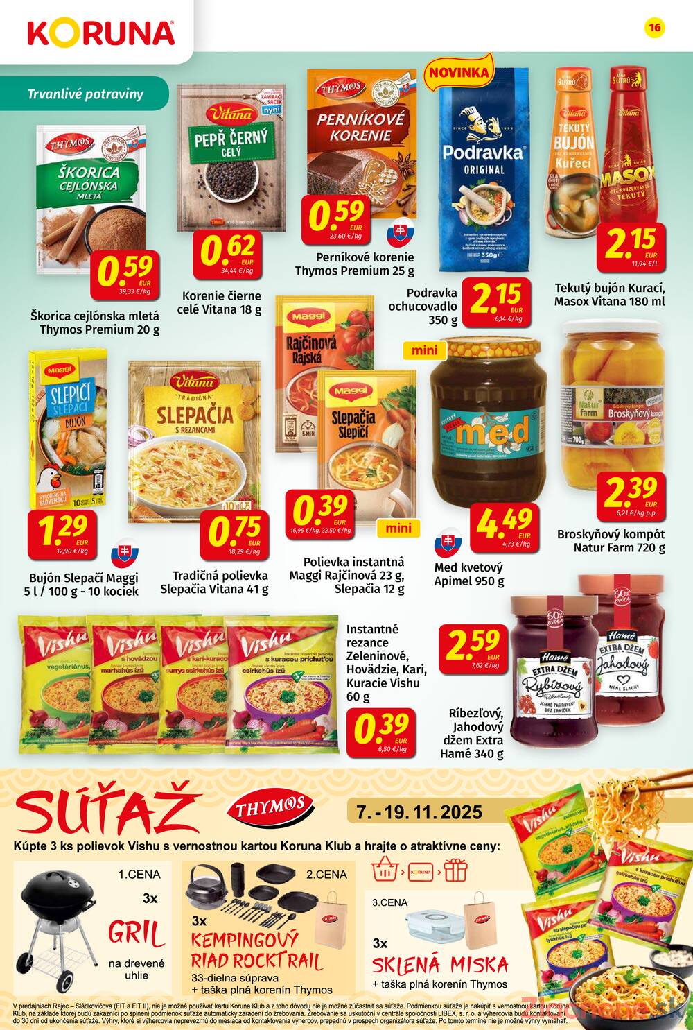 Leták KORUNA
		  platný do 19.11.2025 - strana 16