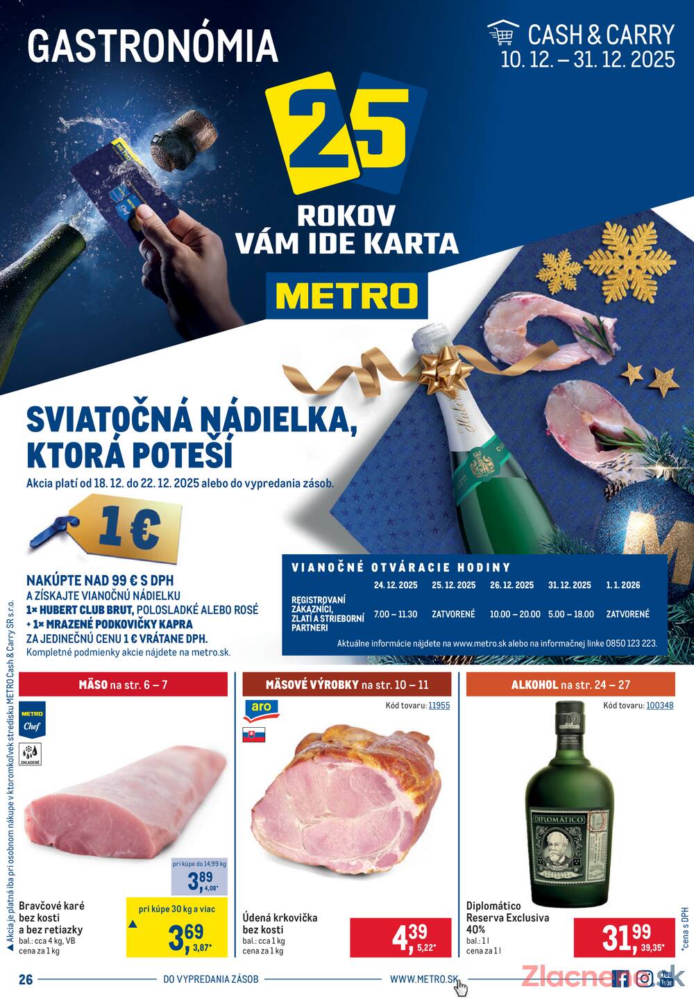 Leták METRO - Metro Gastronómia do 31.12. - strana 1