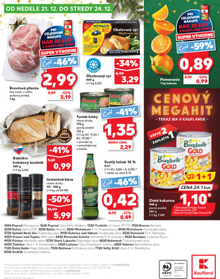 Kaufland 18.12. - 24.12. - Kaufland Púchov