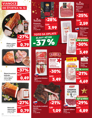 Kaufland 18.12. - 24.12. - Kaufland Zvolen Zapad-Teplicky