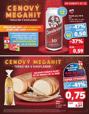 Kaufland 27.12. - 31.12. - Kaufland Dubnica nad Váhom