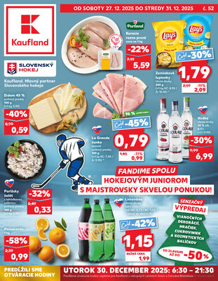 Leták Kaufland 27.12. - 31.12. - Kaufland Rožňava
