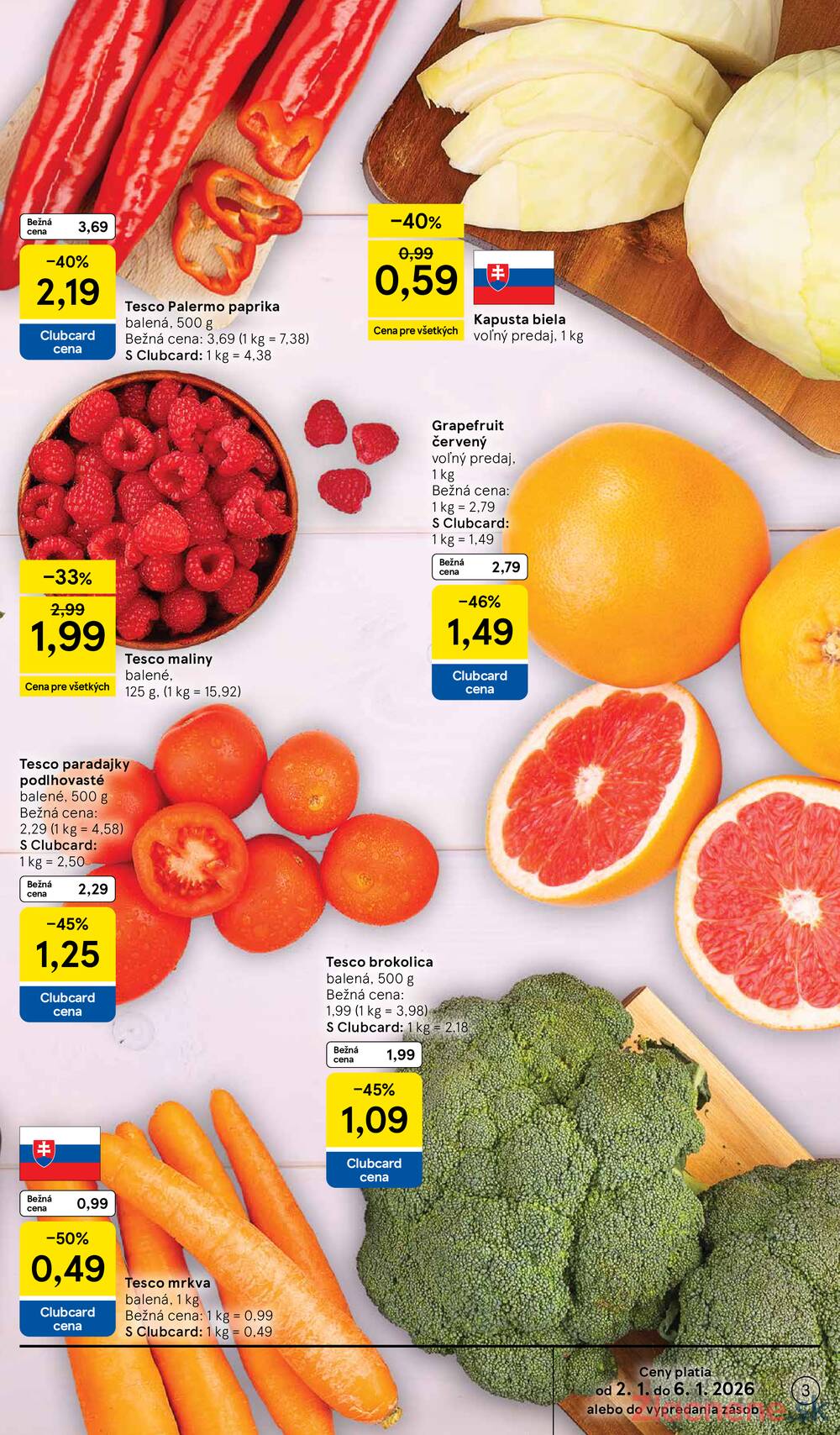 Leták Tesco - Tesco supermarkety od 2.1. do 6.1.2026 - strana 3