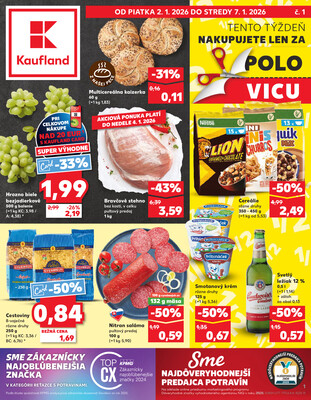 Leták Kaufland 2.1. - 7.1. - Kaufland Ružomberok