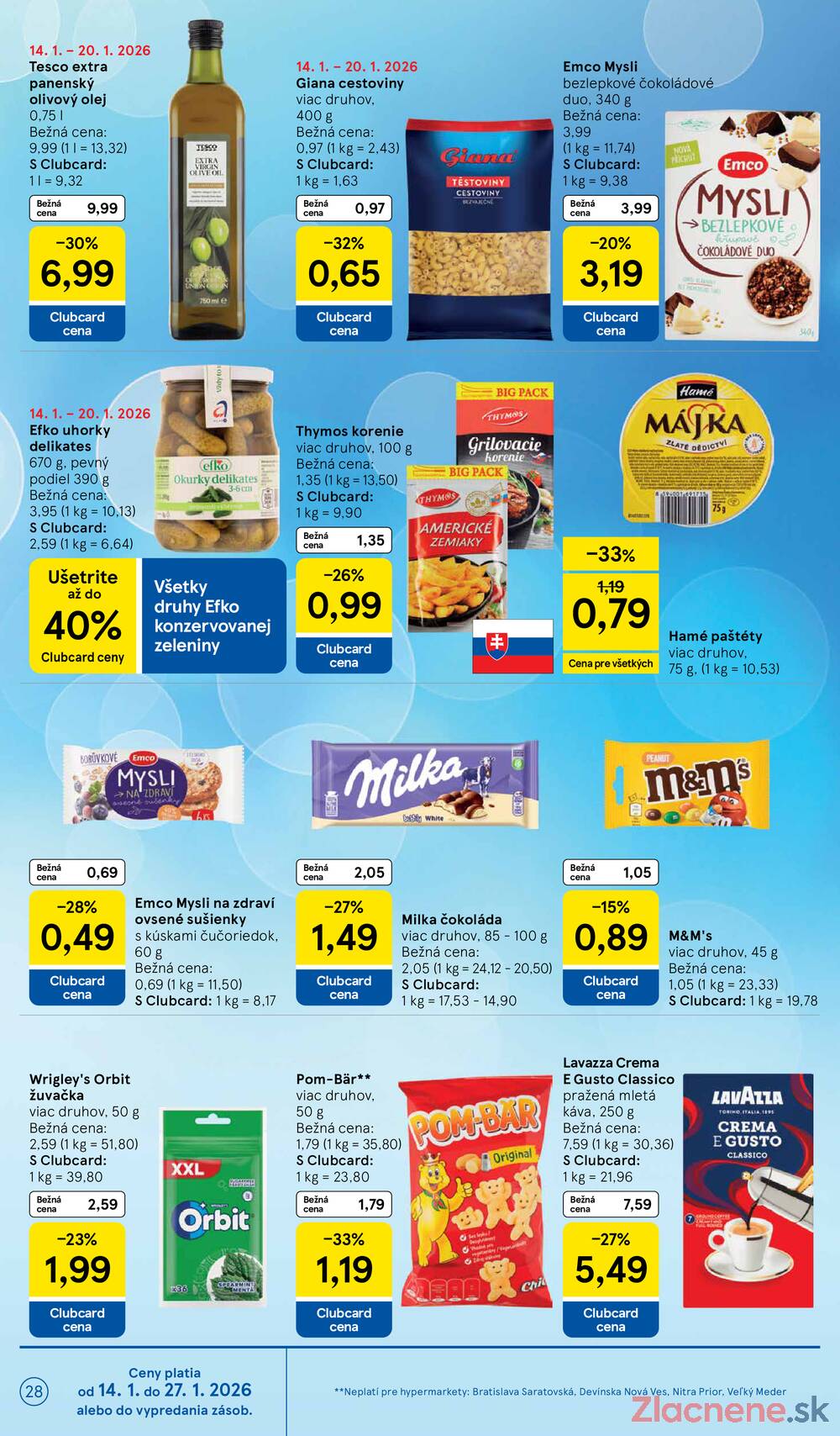 Leták Tesco - Tesco malé hypermarkety od 14.1. do 20.1.2026 - strana 28