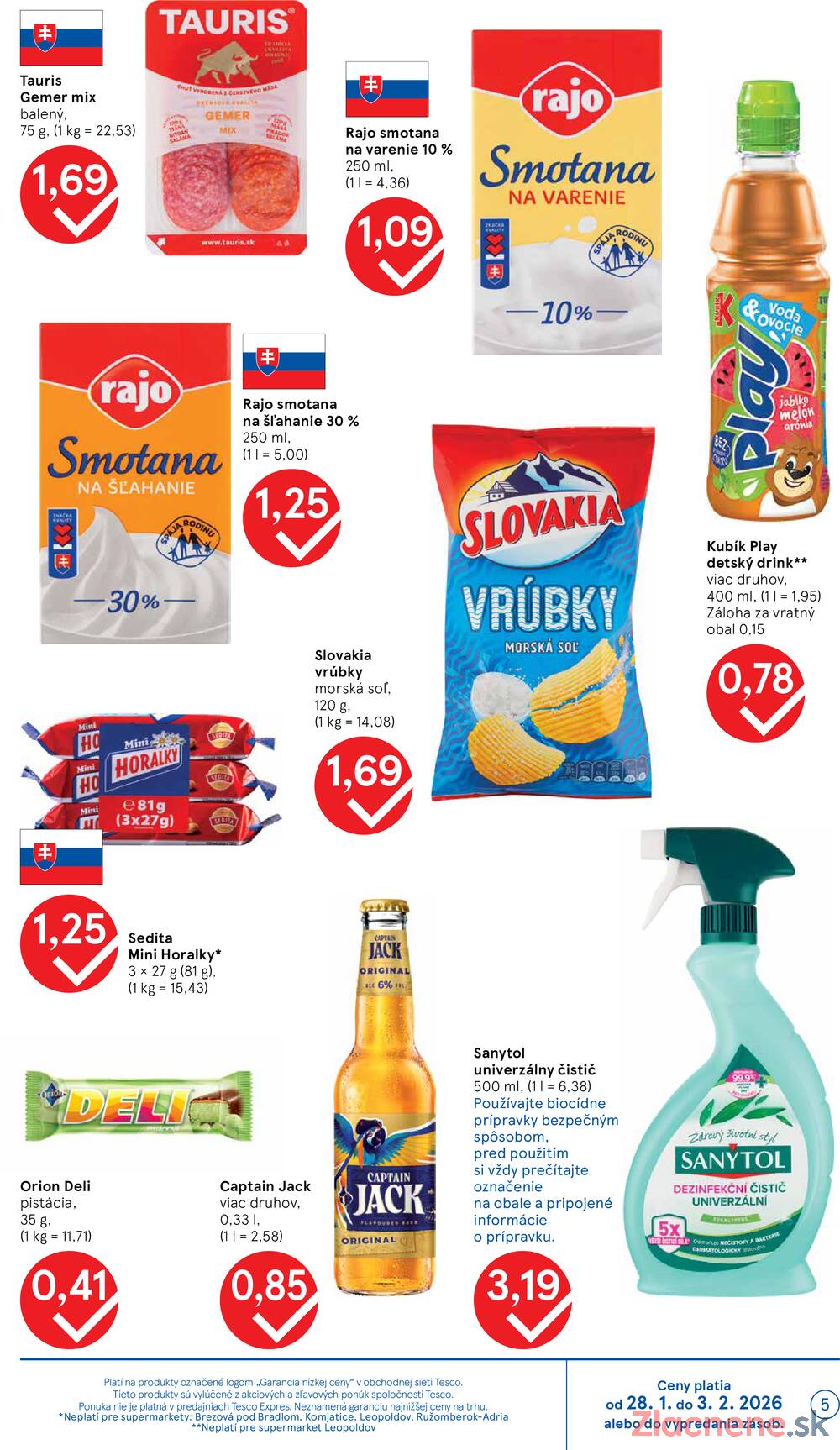 Tesco supermarkety od 28.1. do 3.2.2026