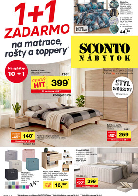 letáky SCONTO nábytok