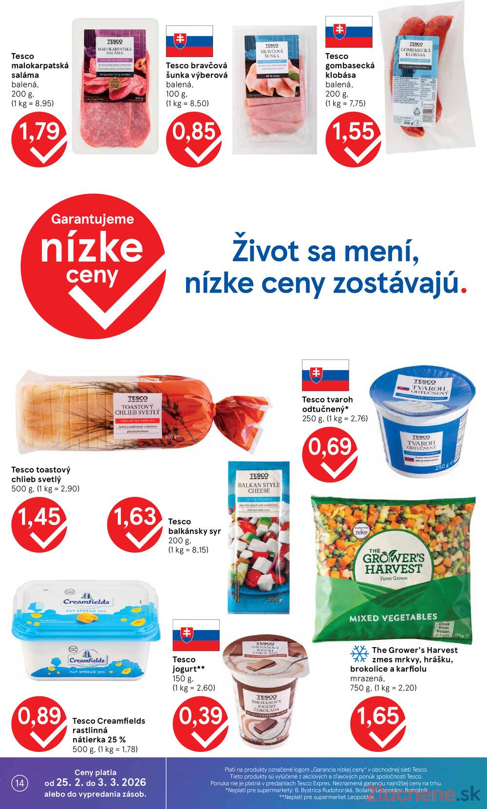 Tesco supermarkety od 25.2. do 3.3.2026