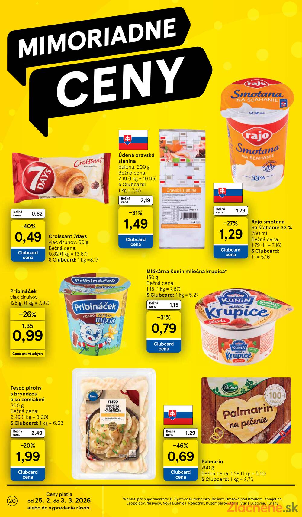 Tesco supermarkety od 25.2. do 3.3.2026