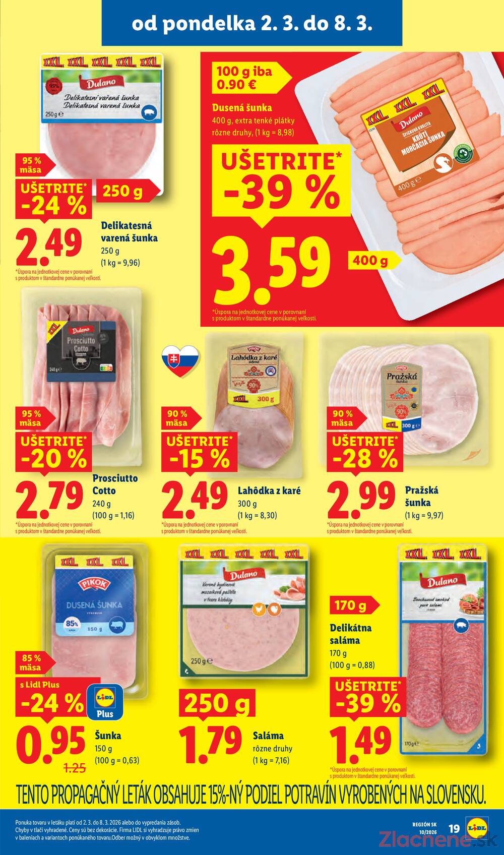 Lidl Pondělok 2.3. - 8.3.