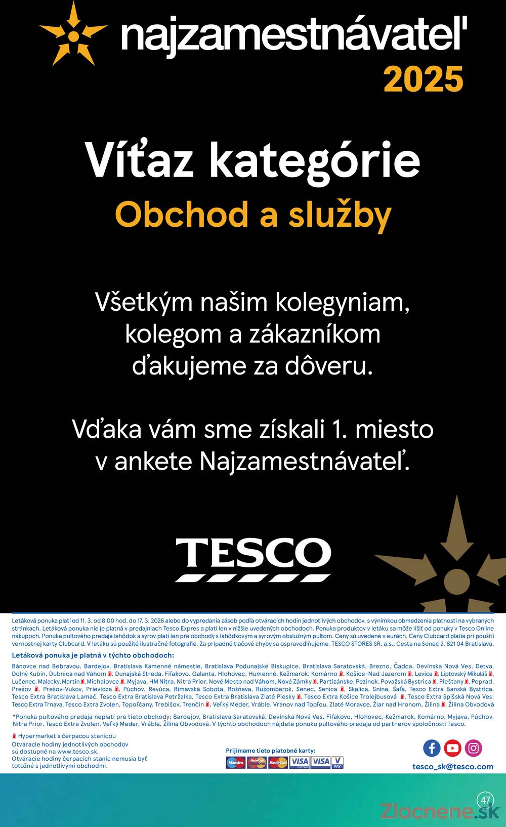 Leták Tesco - Tesco malé hypermarkety 11.3. - 17.3. - strana 47