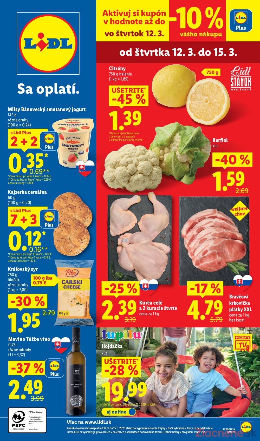 Lidl Štvrtok 12.3. - 15.3.