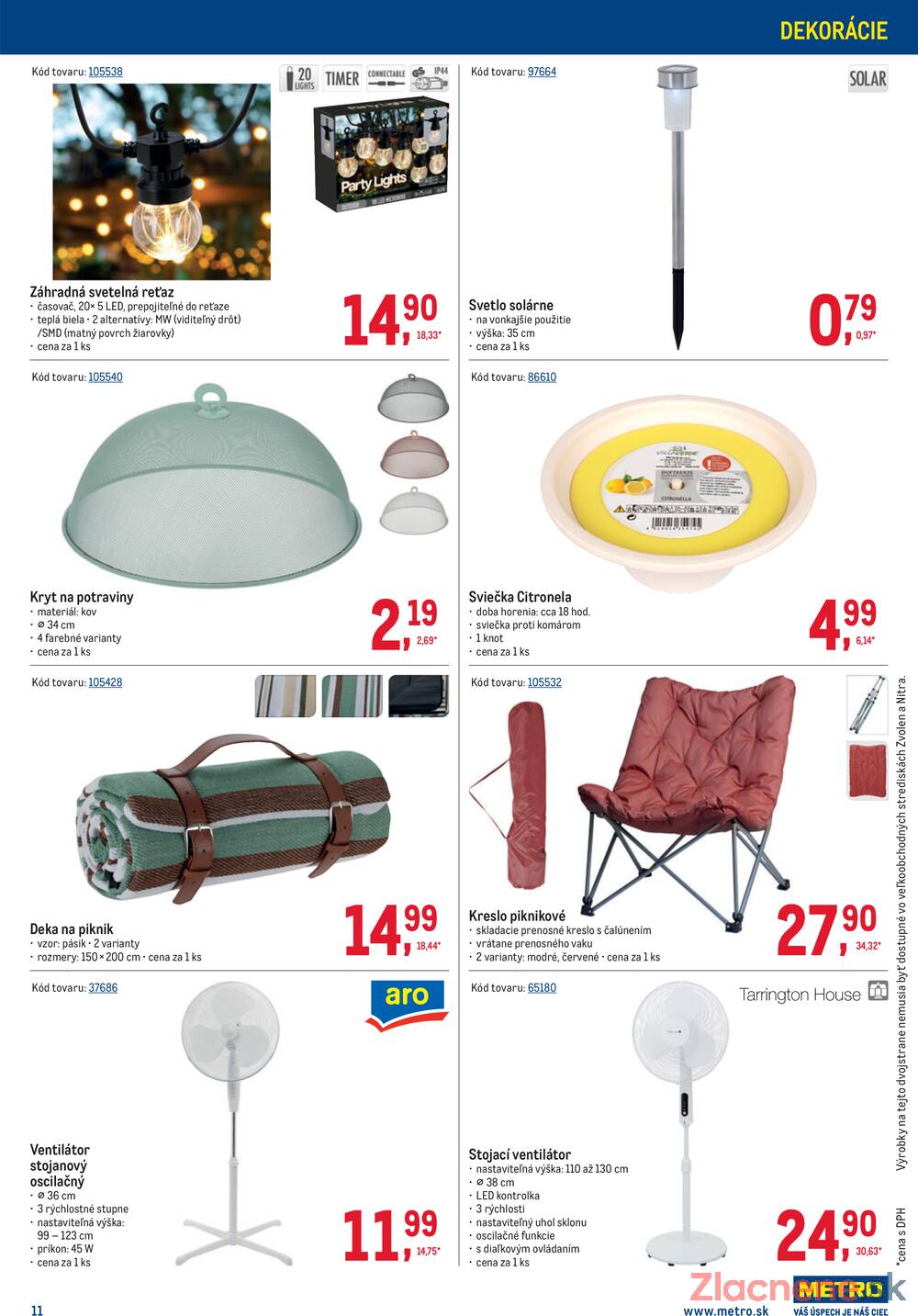 Metro Vonkajšie vybavenie do 7.4.