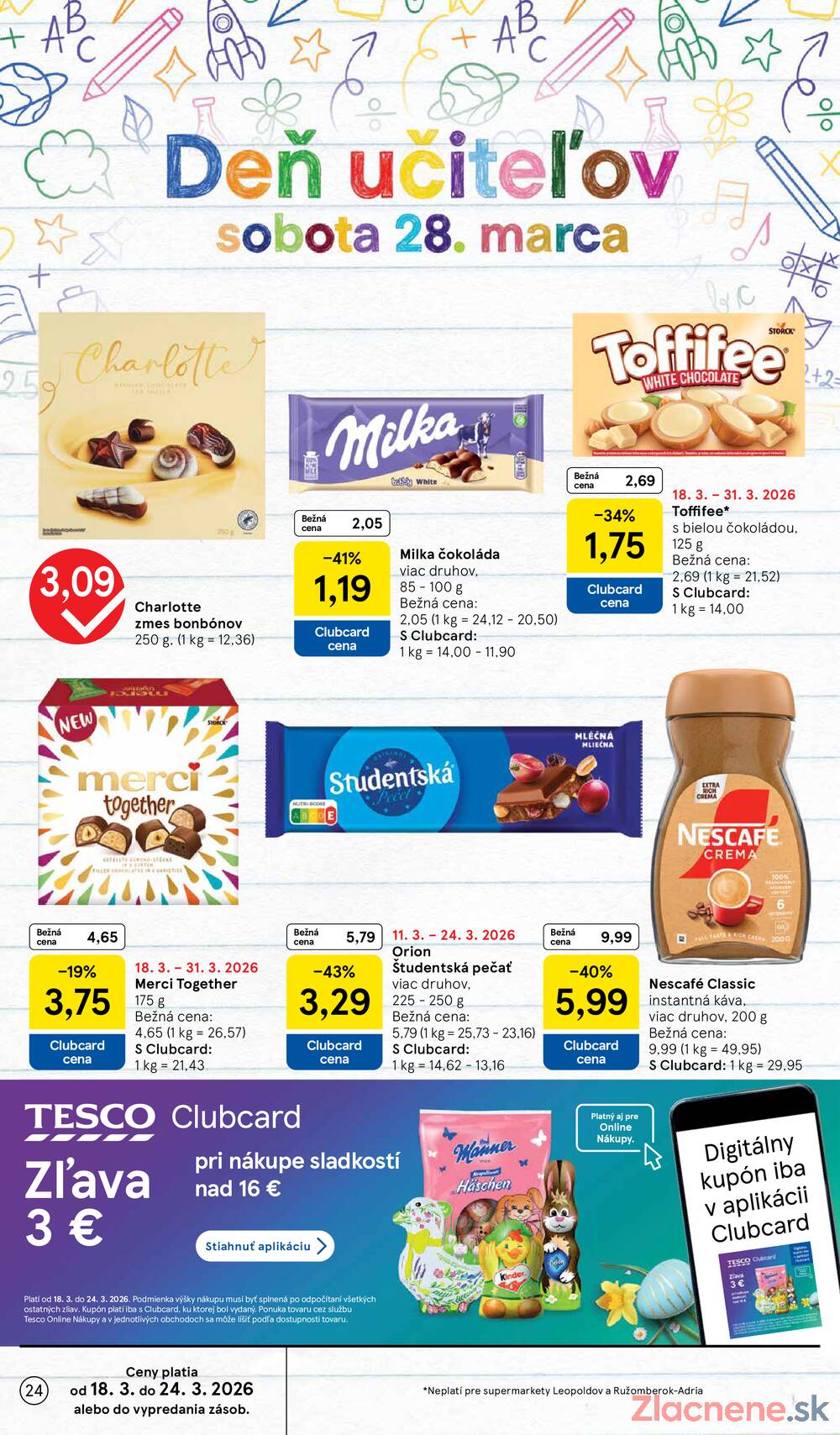 Tesco supermarkety od 18.3. do 24.3.2026