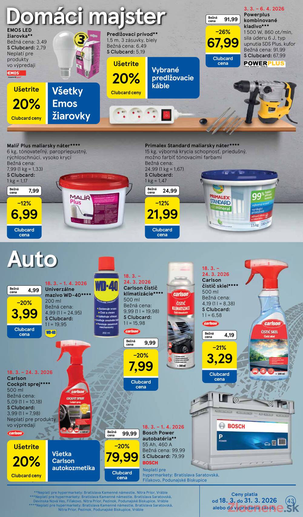 Leták Tesco - Tesco malé hypermarkety 18.3. - 24.3. - strana 43