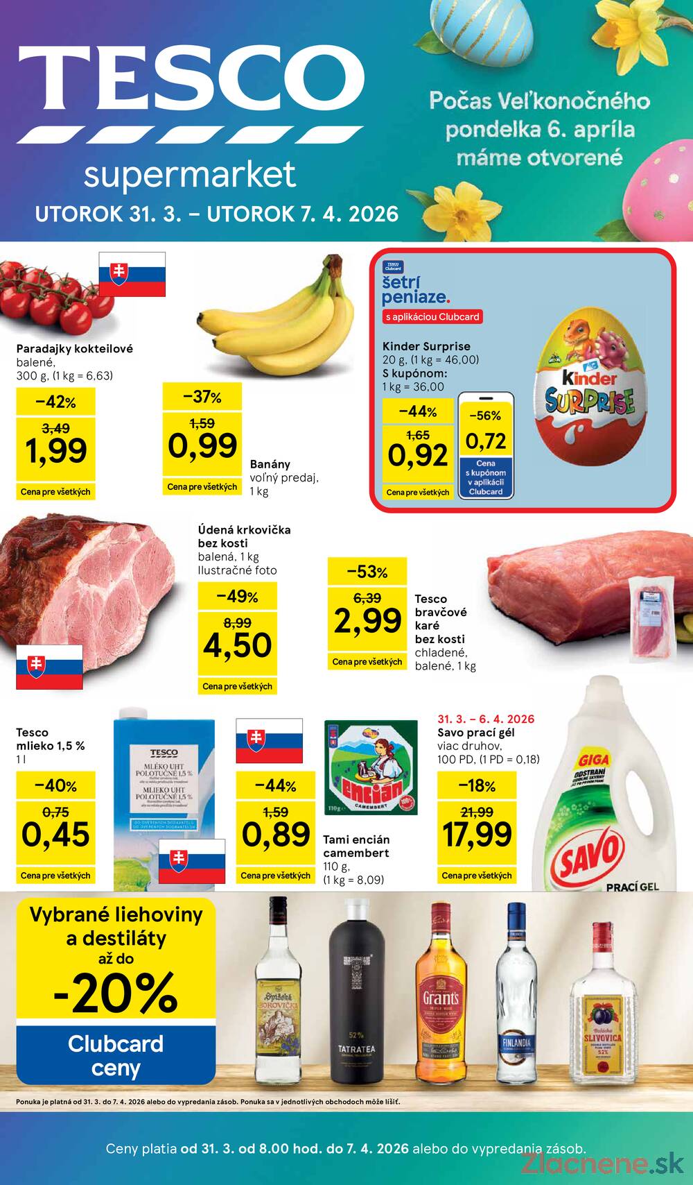 Leták Tesco - Tesco supermarkety od 31.3. do 7.4.2026 - strana 1