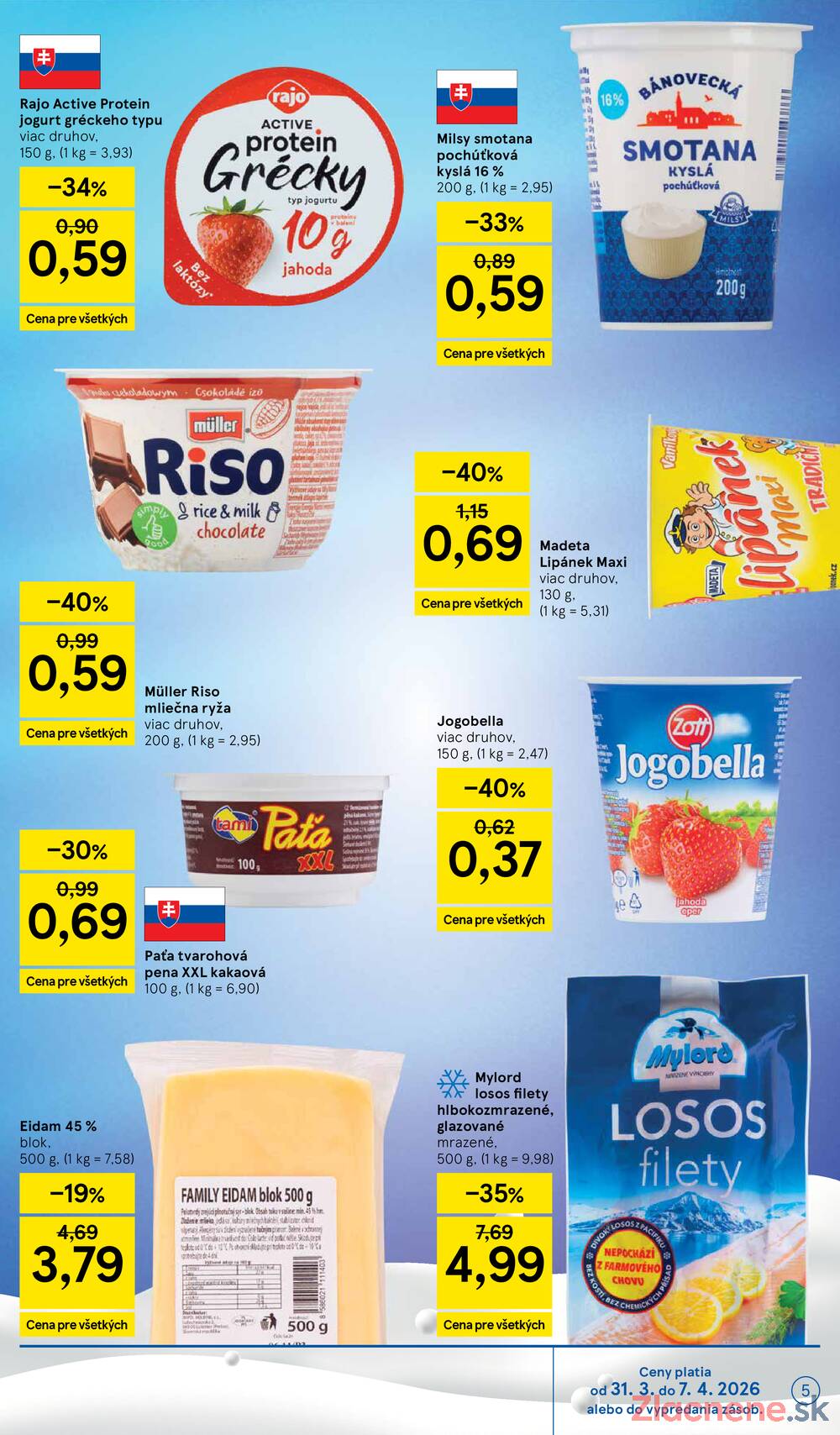 Tesco supermarkety od 31.3. do 7.4.2026