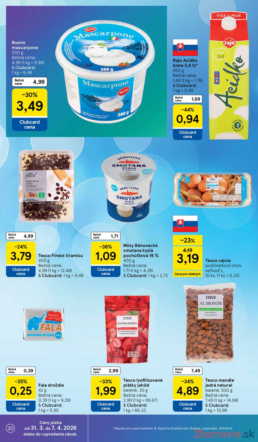 Tesco supermarkety od 31.3. do 7.4.2026