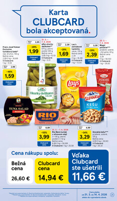 Tesco supermarkety od 31.3. do 7.4.2026