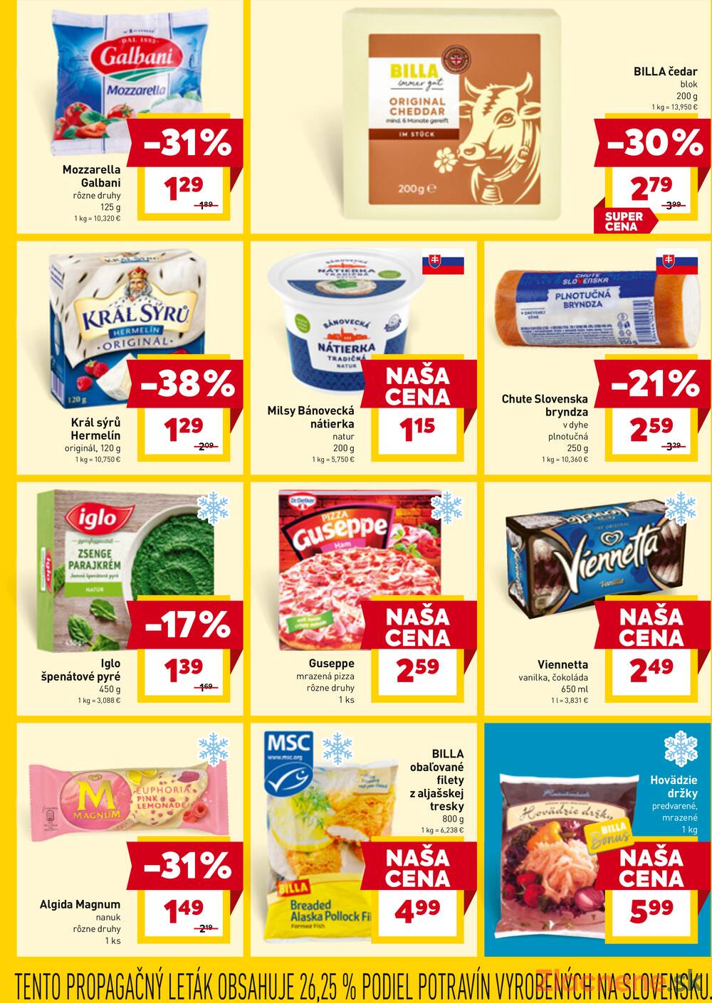 BILLA od 30.3. do 6.4.2026