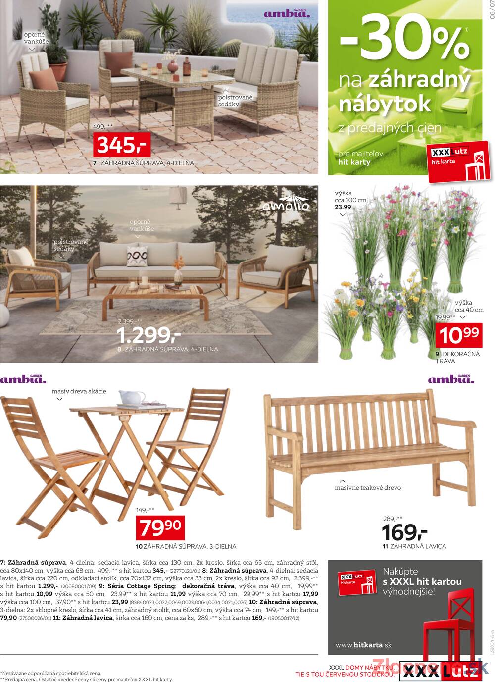 XXXlutz záhradný nábytok od 6.4. do 19.4.2026