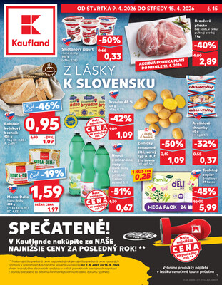Leták Kaufland 9.4. - 15.4. - Kaufland Považská Bystrica - Centrum