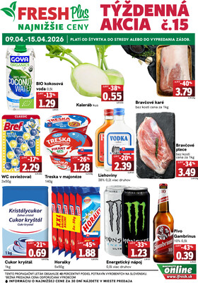 Leták Fresh TÝŽDENNÁ AKCIA  do 15.4.