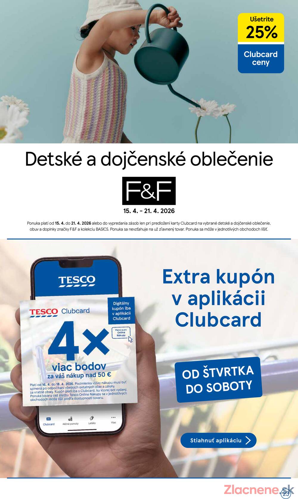 Tesco supermarkety od 15.4. do 21.4.2026