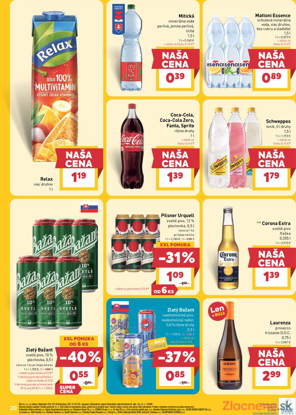 BILLA od 15.4. do 21.4.2026