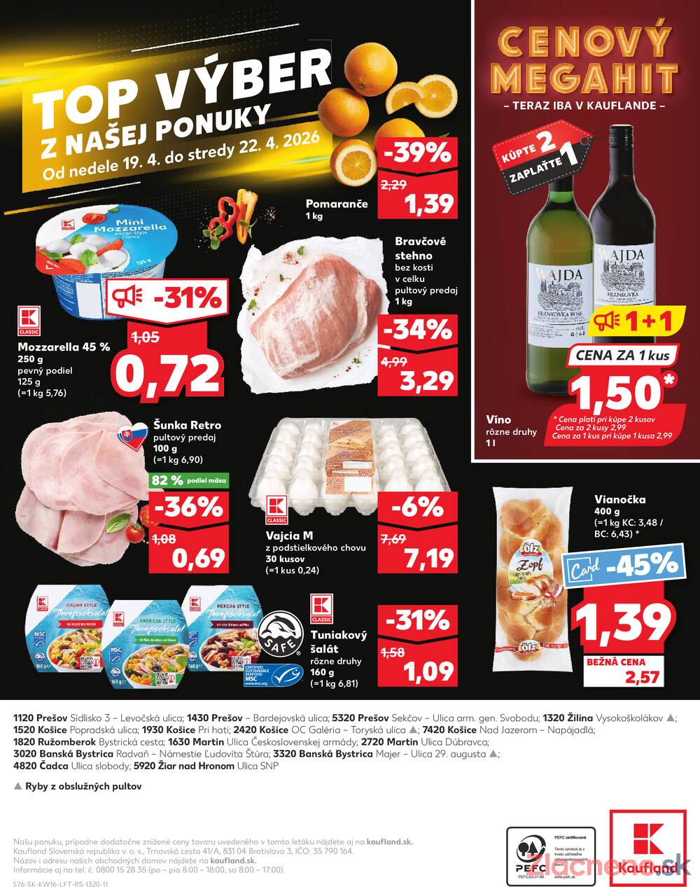 Kaufland 16.4. - 22.4. - Kaufland Martin