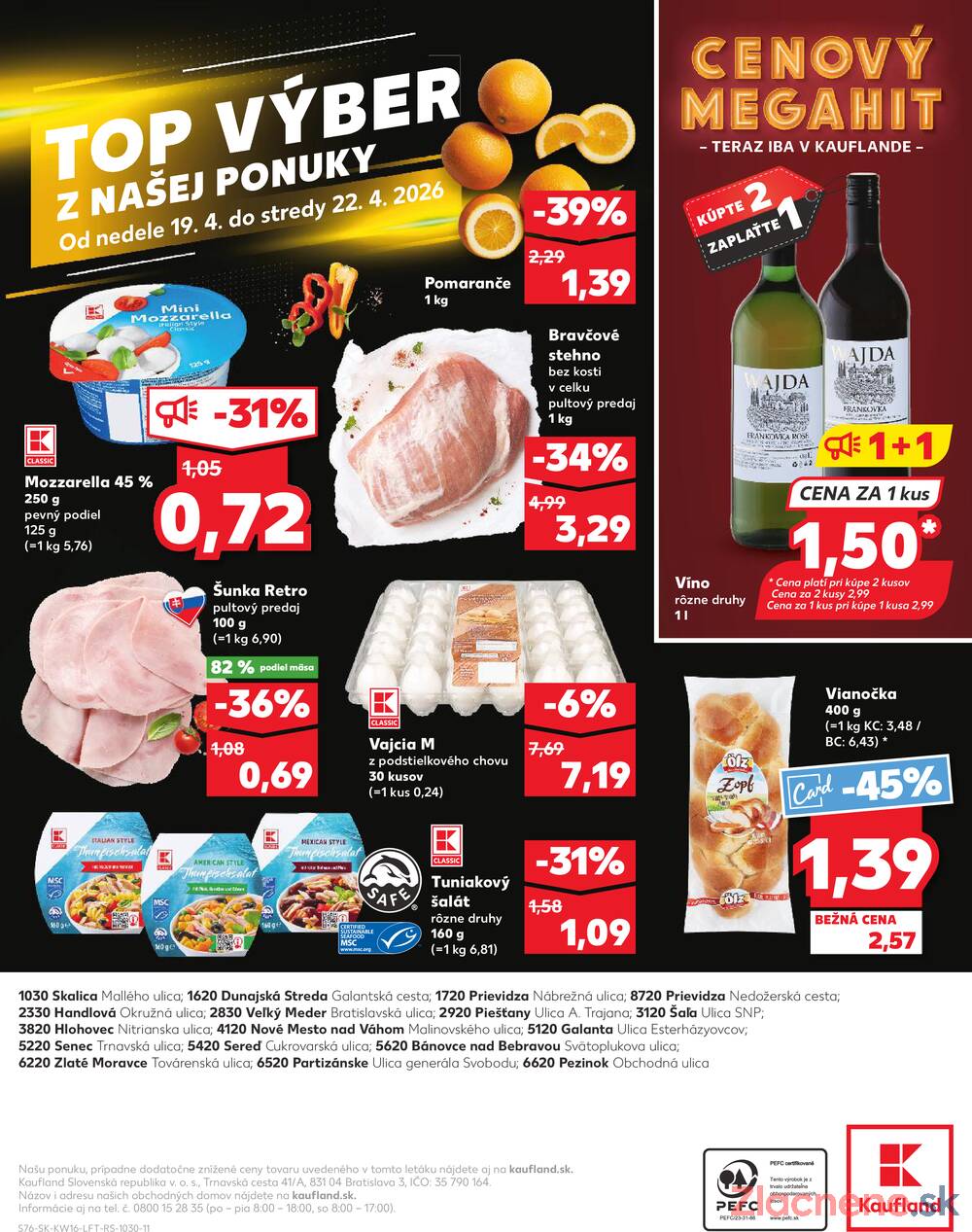 Kaufland 16.4. - 22.4. - Kaufland Skalica - Mallého