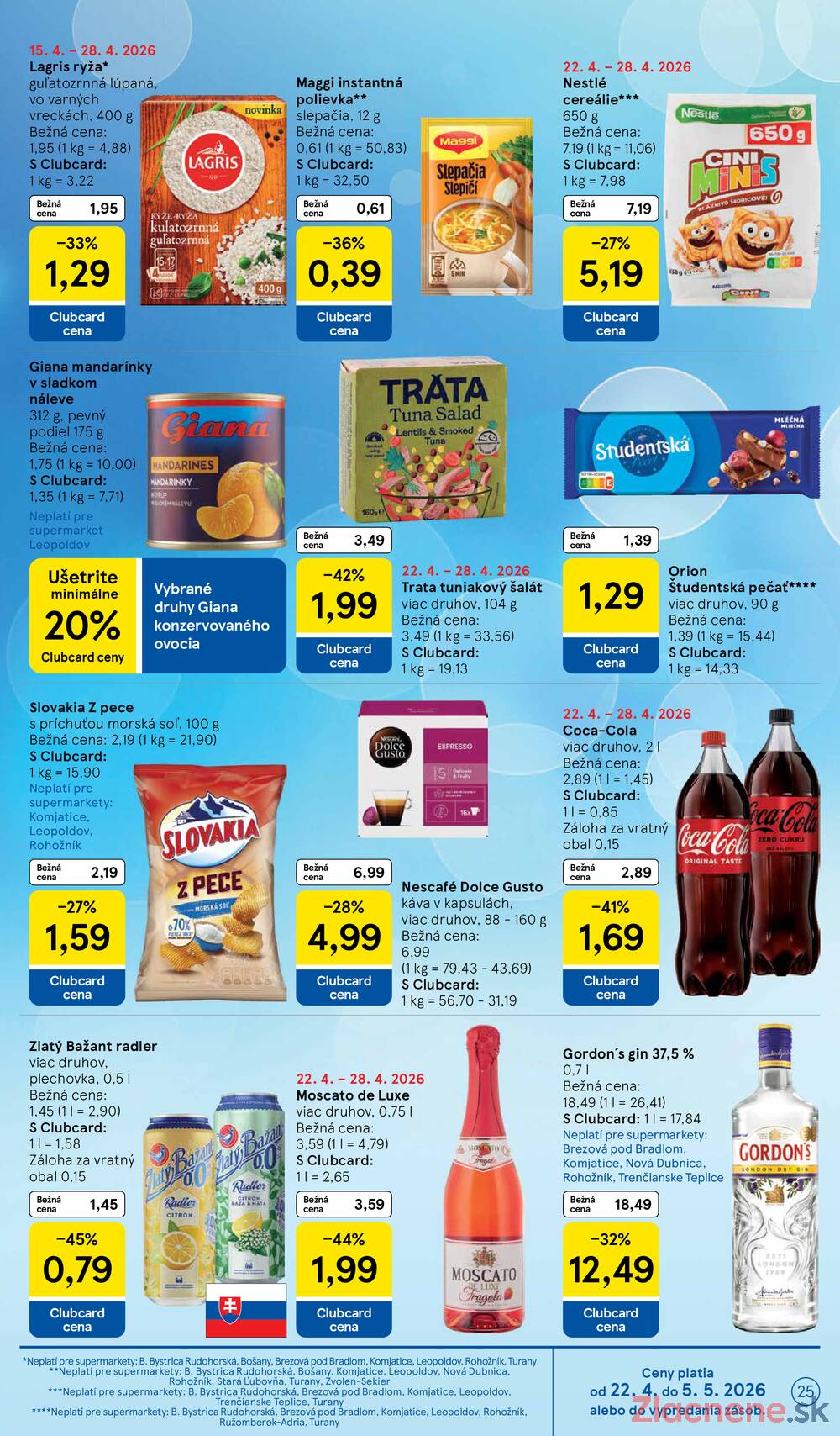 Tesco supermarkety od 22.4. do 28.4.2026